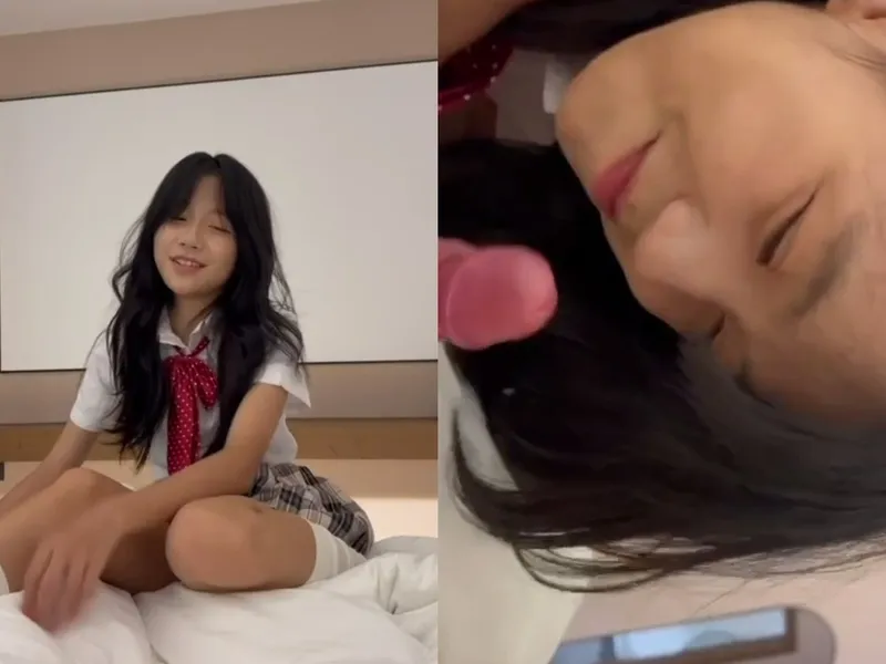 Em loli dễ thương mút cây hàng biến em thành con đào nứng p1
